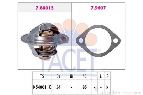 Термостат системы охлаждения FACET 78801