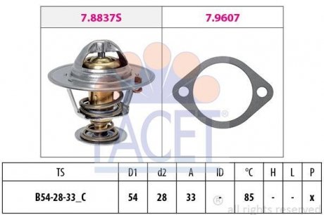 Термостат системи охолодження FACET 78838