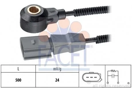 Фото датчик детонации FACET 9.3180 Датчик детонации FACET 9.3180