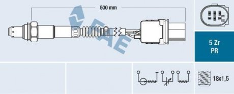 Лямбда-зонд FORD RENAULT VOLVO FAE 75080