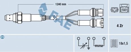 Лямбда-зонд FAE 77125 (фото 1)