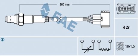 Лямбда-зонд FAE 77389