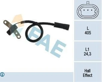 Датчик положення колінчастого вала DODGE DAKOTA, JEEP CHEROKEE, GRAND CHEROKEE I, WRANGLER I, WRANGLER II 2.5/4.0 01.88-04.07 FAE 79335