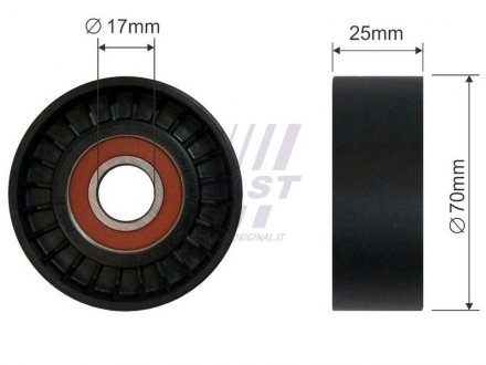 Ролик генератора натяжной без механизма 3.0MJET ft Fiat Ducato 06-14,Ducato 14-,Iveco Daily E3 00-05 FAST FT44551
