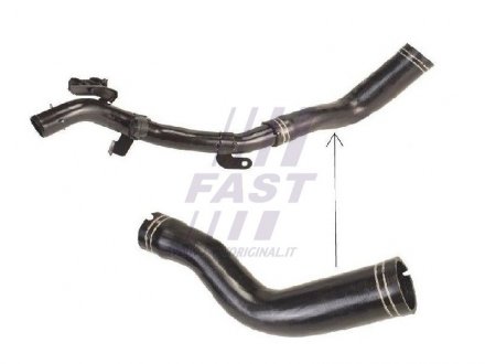 Патрубок интеркуллера от радиат к коллект 1.3MJET ft Fiat Doblo 00-09 FAST FT61719