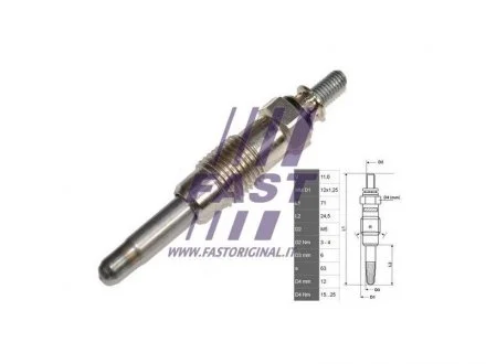 Свічка розжарювання DB Sprinter, Bmw 1.8-2.5TD FAST FT82710