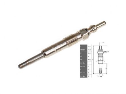 СВЕЧКА РАЗЖАРЕНИЯ Renault 1.5dCi/1.9dCI 00- FAST FT82726