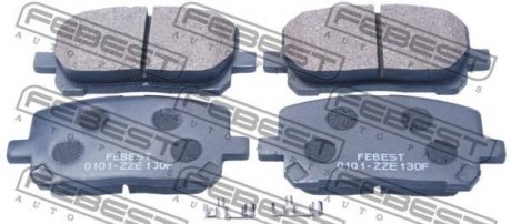 КОЛОДКИ ТОРМОЗНЫЕ ПЕРЕДНИЕ КОМПЛЕКТ FEBEST 0101-ZZE130F