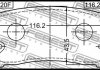 КОЛОДКИ ТОРМОЗНЫЕ ПЕРЕДНИЕ (SUZUKI GRAND VITARA/ESCUDO SQ416/SQ420/SQ625 1998-2006) FEBEST 0701-SQ420F (фото 2)