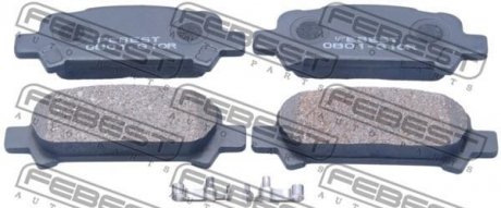 Колодки гальмівні задні (SUBARU IMPREZA G11 2000-2007) FEBEST 0801-G10R