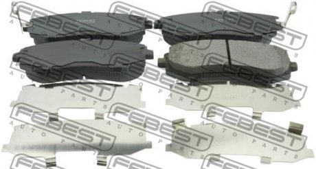 КОЛОДКИ ТОРМОЗНЫЕ ПЕРЕДНИЕ КОМПЛЕКТ FEBEST 0801-G12F