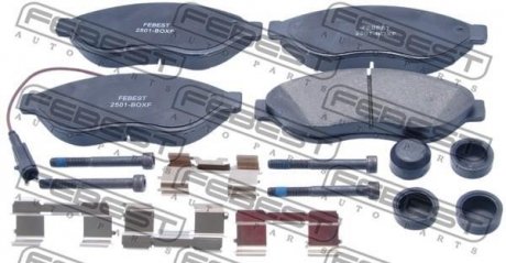 КОЛОДКИ ТОРМОЗНЫЕ ПЕРЕДНИЕ КОМПЛЕКТ FEBEST 2501-BOXF