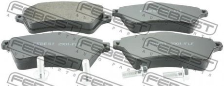 КОЛОДКИ ТОРМОЗНЫЕ ПЕРЕДНИЕ КОМПЛЕКТ FEBEST 2901-FLF