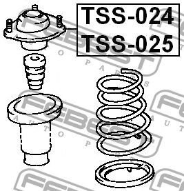 ОПОРА ЗАДНЬОГО АМОРТИЗАТОРА ЛІВА FEBEST TSS-025