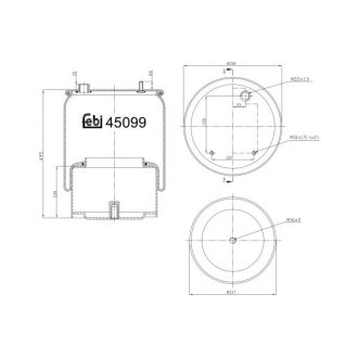 Пневмоподушка FEBI 45099