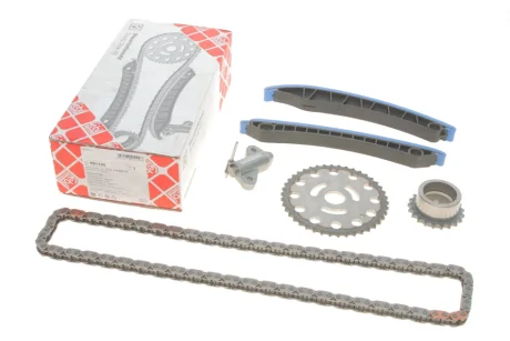 К-кт ланцюга грм(ланцюг+2 шт. направляючі+ 2 шестерні+ натягувач) Qashqai 1.6dci 11-, Renault Meg FEBI 101100