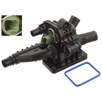 Фото термостат з корпусом, ущільненням та термовимикачем FEBI 106066 Термостат з корпусом, ущільненням та термовимикачем FEBI 106066