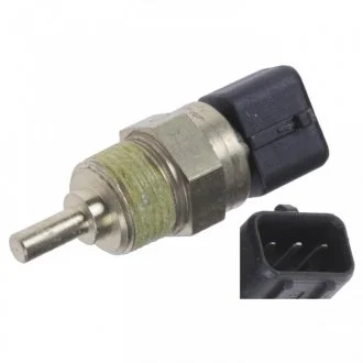 Датчик температури охолоджуючої рідини (кількість контактів: 3, чорний) HYUNDAI ACCENT III, ACCENT IV, ATOS, ELANTRA V, ELANTRA VI, GENESIS, GRANDEUR, H350, I10 I, I10 II, I20 ACTIVE 1.0-3.8 11.00- FEBI 107540