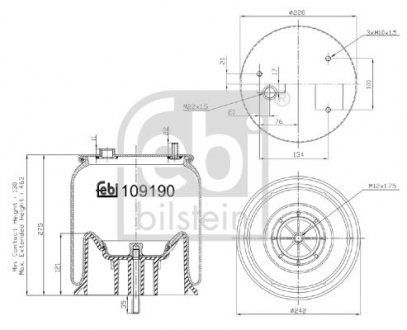 Bellow, air suspension FEBI 109190 (фото 1)