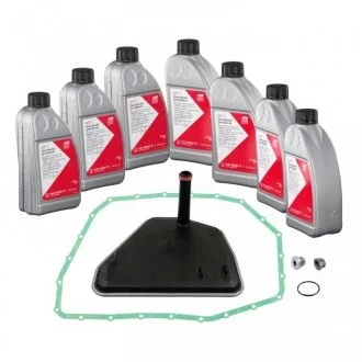 Фото к-т сервісний АКПП(рідина для гідравл. передач 39095 7x1L + фільтр АКПП) FEBI 176859 К-т сервісний АКПП(рідина для гідравл. передач 39095 7x1L + фільтр АКПП) FEBI 176859