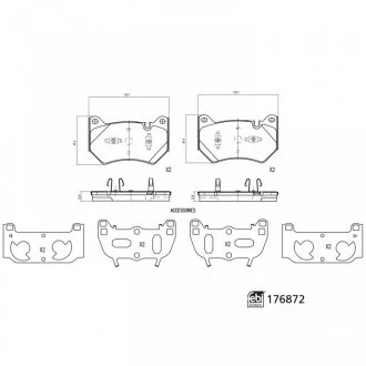 Колодки гальмівні FEBI 176872
