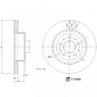 Диск гальм. передній Model 3 FEBI 177006