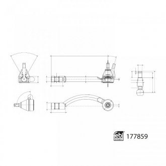 К-т наконечника рульової тяги FEBI 177859