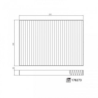 Фільтр салону вугільний Model S 13- FEBI 178273