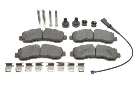 Комплект гальмівних колодок задн (з болтами, з шумопоглинаючою пластиною), FORD TOURNEO CUSTOM V362, TRANSIT CUSTOM V362, TRANSIT V363 1.0H-2.2D 09.12- FEBI 186434