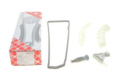 К-т ланцюга ГРМ (ланцюг+3 направляючі+ натягувач) Berlingo,C3/4/5,DS,Peugeot 1.4VTI, 1.6VTI 07- FEBI 30345