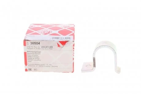 Фото кронштейн передн. стабілізатора (скоба) Sprinter 95- FEBI 36504 Кронштейн передн. стабілізатора (скоба) Sprinter 95- FEBI 36504