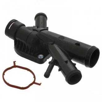 Фото фланець охолоджуючої рідини Caddy, Golf V, Passat, 1,6-2,0TDI 08-, FEBI 45889 Фланець охолоджуючої рідини Caddy, Golf V, Passat, 1,6-2,0TDI 08-, FEBI 45889