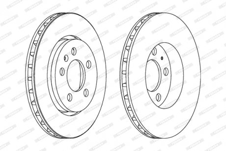 Диск тормозной FERODO DDF1154C (фото 1)