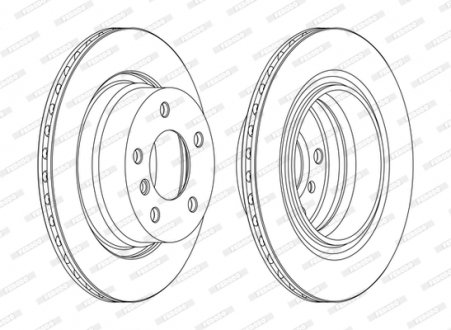 Диск тормозной FERODO DDF1285C (фото 1)