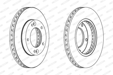 Диск тормозной FERODO DDF1290C (фото 1)