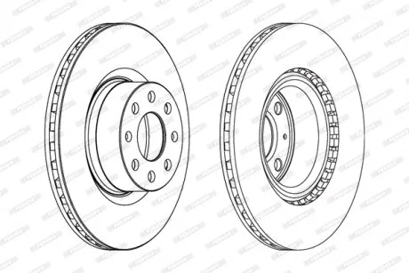Тормозной диск FERODO DDF1298C