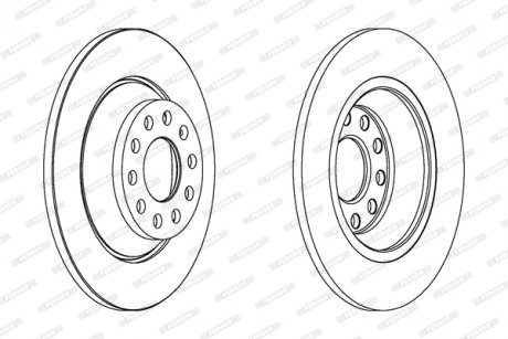 Тормозной диск FERODO DDF1307C