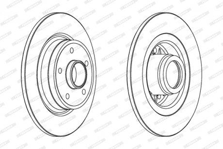 Диск тормозной FERODO DDF1364C1