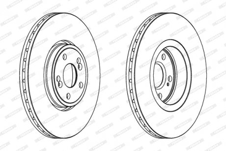 Диск гальмівний FERODO DDF1405C1