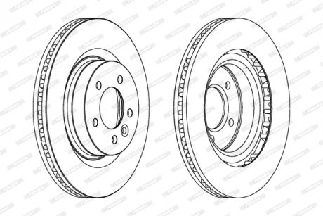 Диск тормозной FERODO DDF1432C1