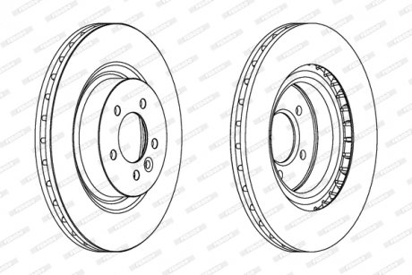 Диск тормозной FERODO DDF1434C1