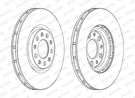 Тормозной диск FERODO DDF1451C