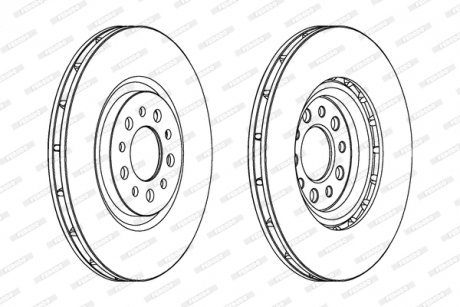 Диск тормозной FERODO DDF1453C (фото 1)