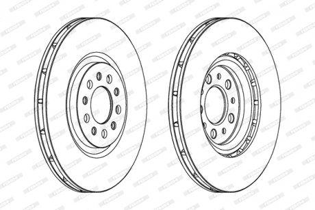 Диск гальмівний FERODO DDF1455C1