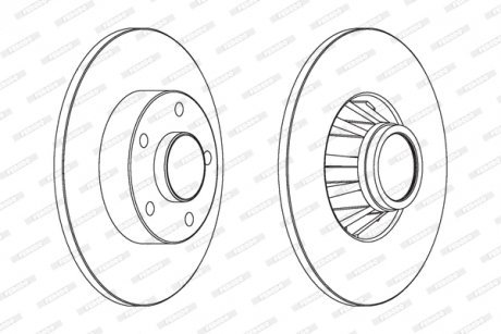 Гальмівний диск FERODO DDF1498C1