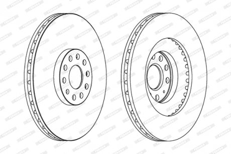 Тормозной диск FERODO DDF1504C1 (фото 1)