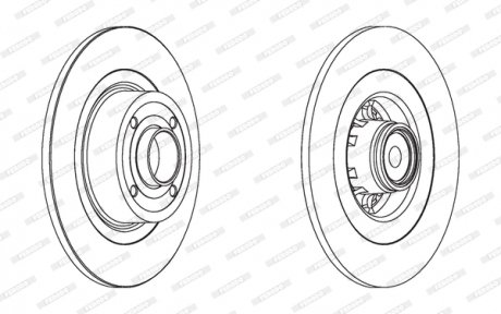 Гальмівний диск з підшипником FERODO DDF15701