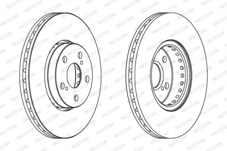 Диск гальмівний FERODO DDF1575C