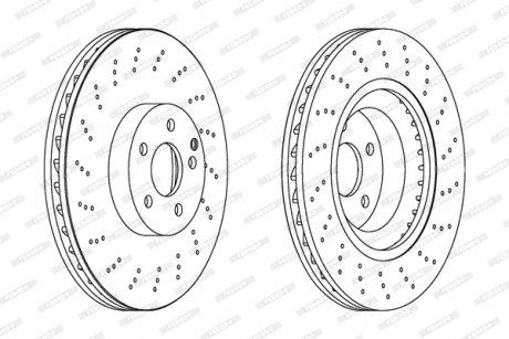 Диск тормозной FERODO DDF1639C1