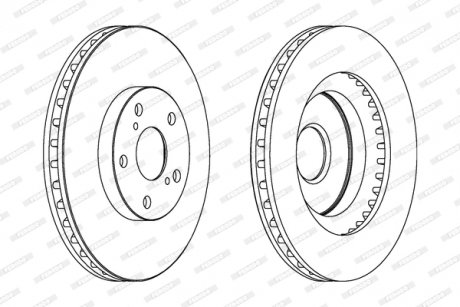 Тормозной диск FERODO DDF1646C